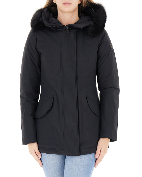 Giubbotto con cappuccio vera pelliccia