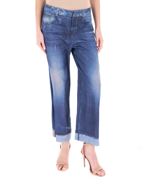 Pantalone fantasia denim