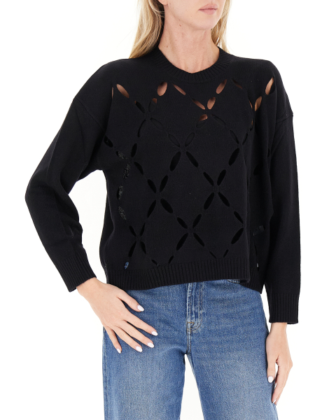 Maglione con lavorazione