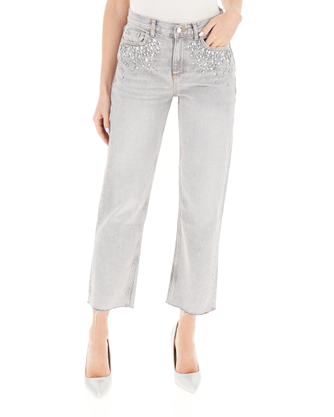 Jeans con strass