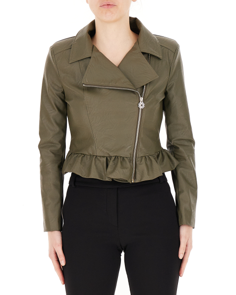 Giubbino cropped similpelle