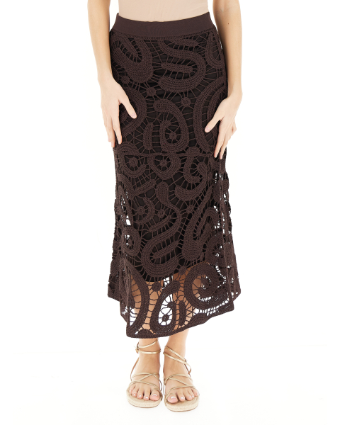 Gonna tessuto lavorato