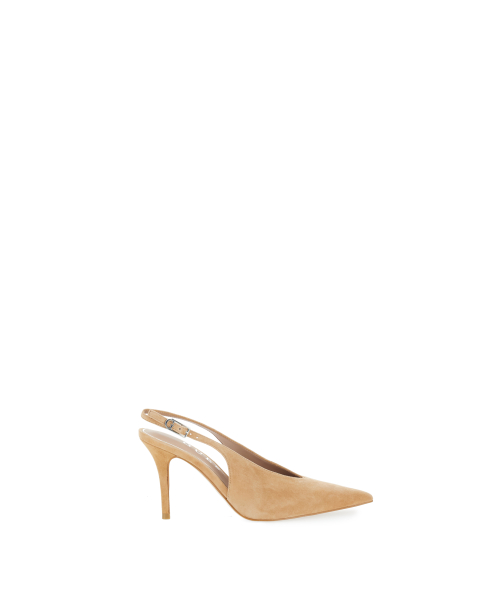 Décolleté slingback pelle