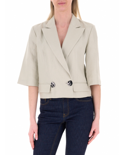 Blazer cropped in lino