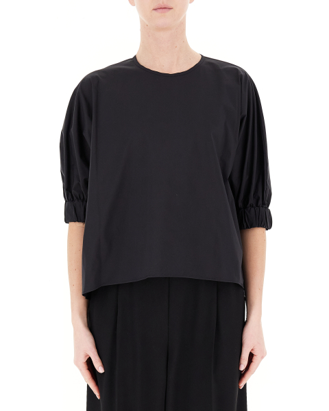 Blusa girocollo cotone
