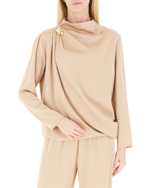Blusa con drappeggio