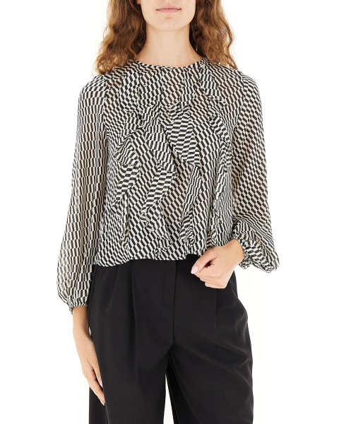 Blusa con rouches