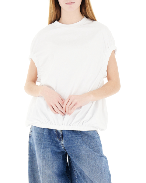 T-shirt con drappeggio