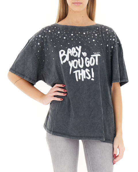 T-shirt strass oversize