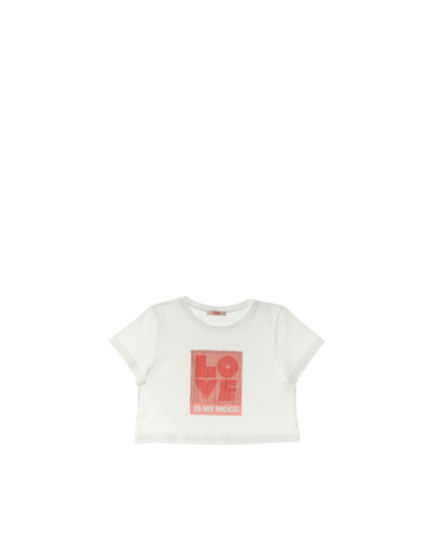 T-shirt girocollo cropped
