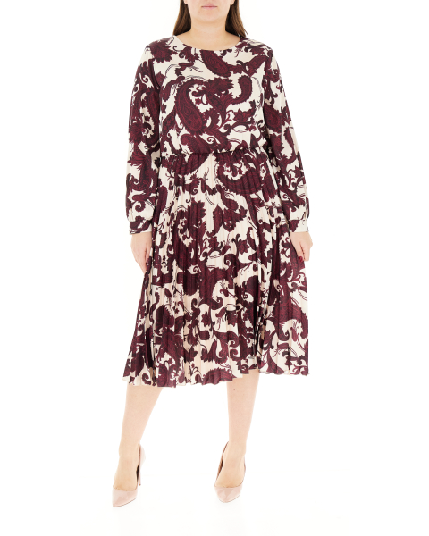 Abito midi plissettato