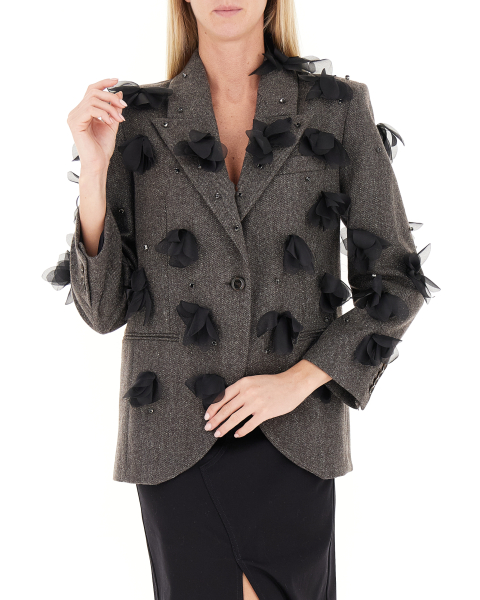 Blazer con applicazioni