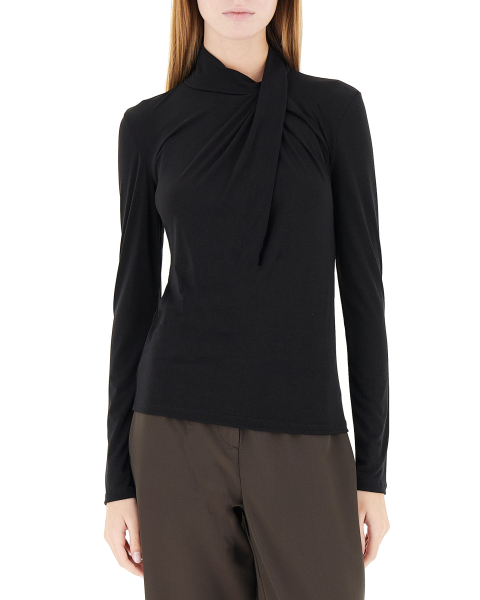 Blusa con drappeggio