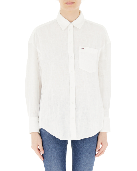 Camicia viscosa/lino