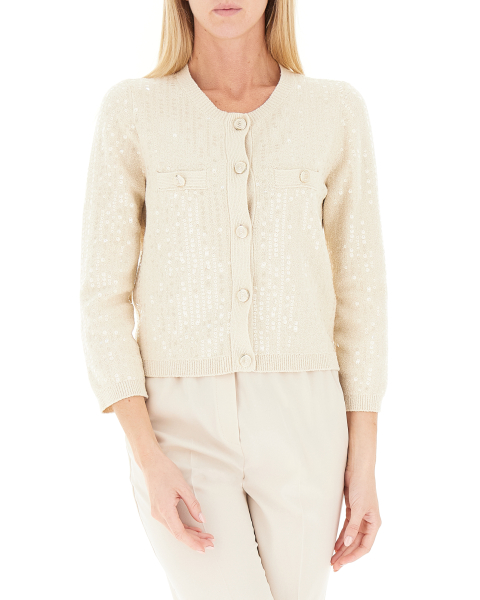 Cardigan con paillettes