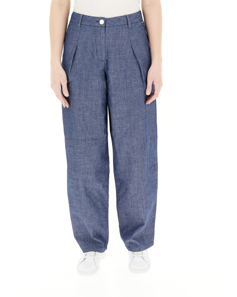 Pantalone pinces cotone