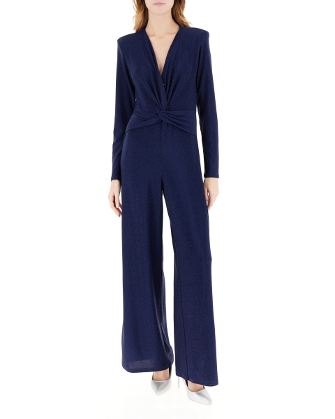 Jumpsuit drappeggiata lurex
