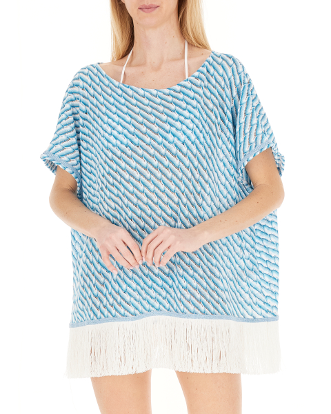 Maglia copricostume frange