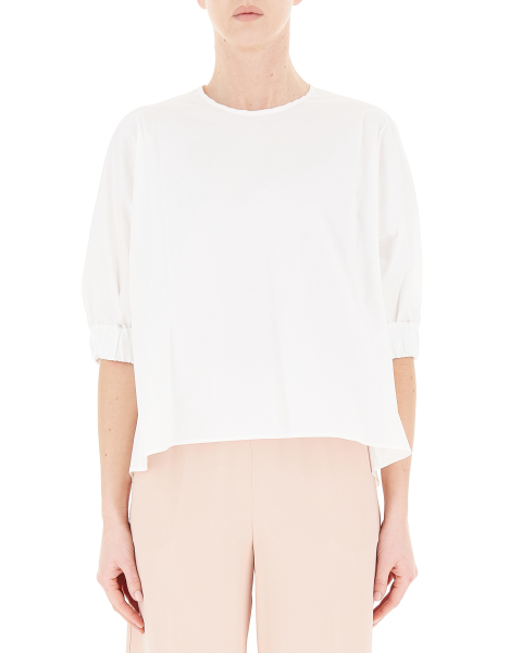 Blusa girocollo cotone