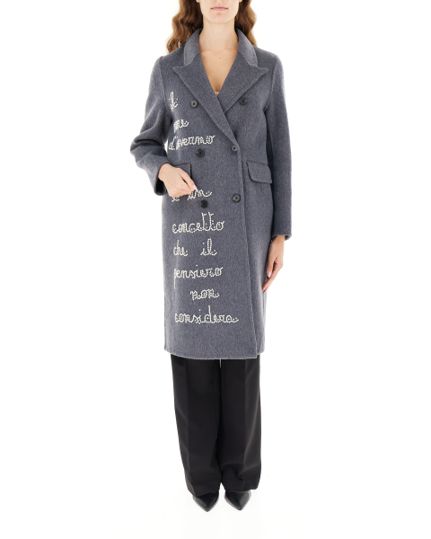 Cappotto lana con strass