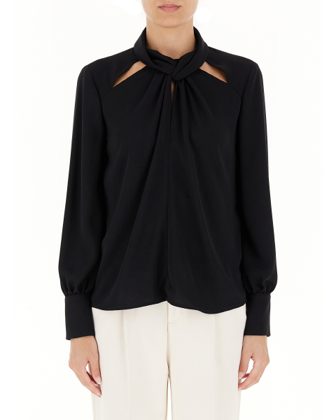 Blusa in crêpe