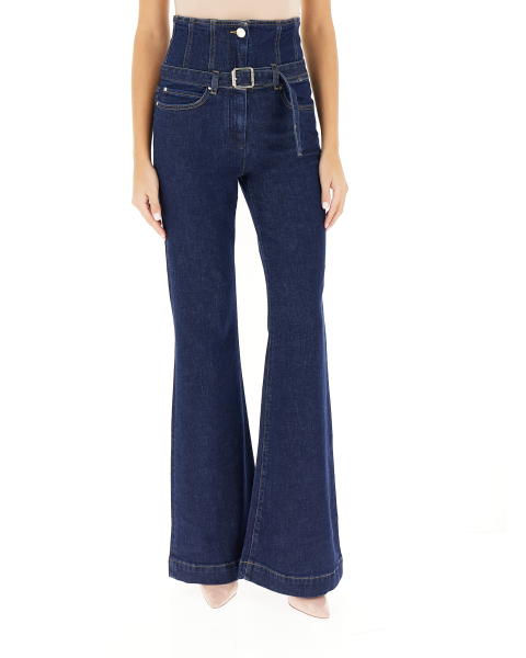 Jeans vita alta bustier