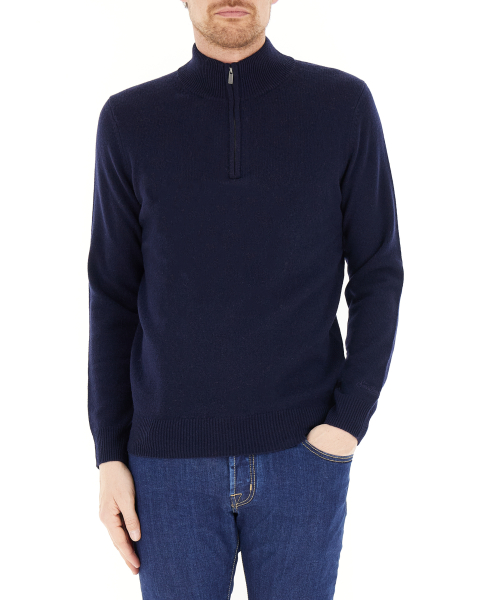 Lupetto lana mezza zip