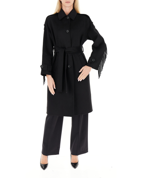 Cappotto con frange