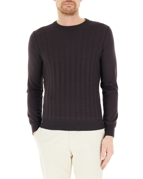 Maglione lavorato lana merino