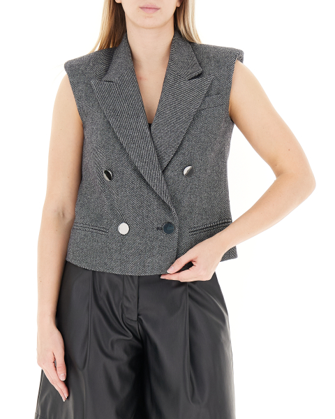 Gilet misto lana
