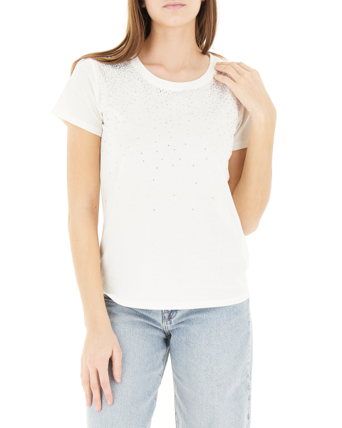 T-shirt con strass