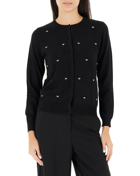 Cardigan con strass