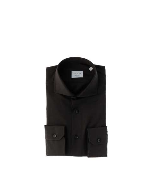 Camicia lana merino tailor fit