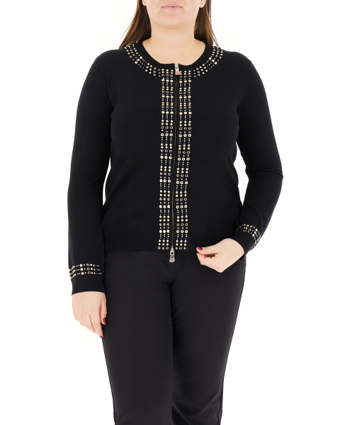 Cardigan con borchie
