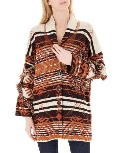 Cardigan con frange