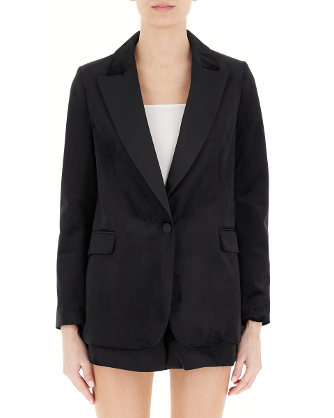 Blazer monopetto velluto