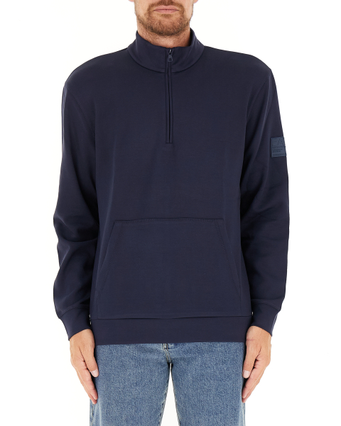 Felpa mezza zip
