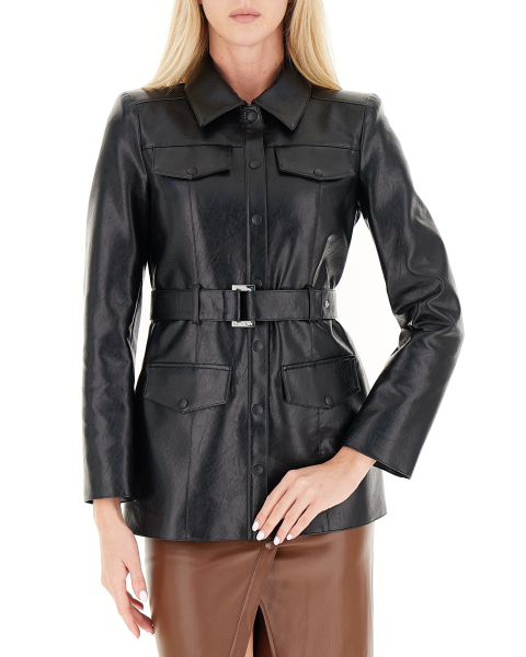 Blazer in similpelle