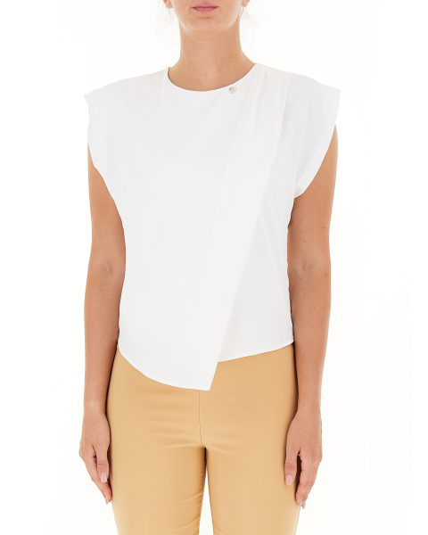 Blusa con drappeggio