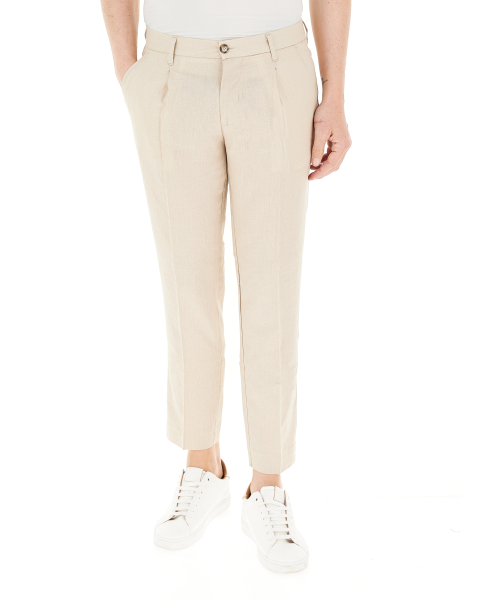 Pantalone misto lino