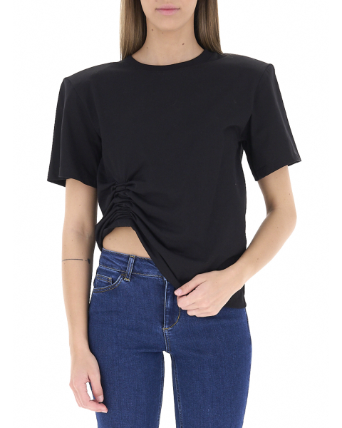 T-shirt con drappeggio
