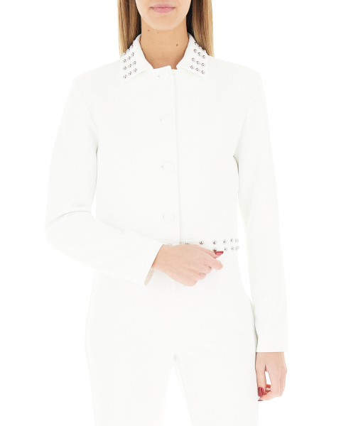 Giacca cropped borchie