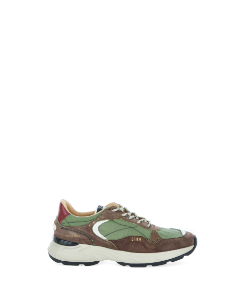 Sneakers inserti pelle scamosciata