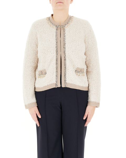 Cardigan con strass