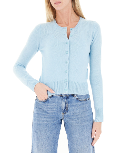 Cardigan girocollo