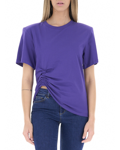 T-shirt con drappeggio