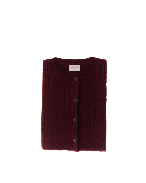 Cardigan trecce lana cashmere
