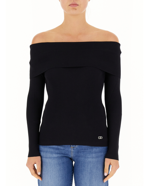 Maglia scollo bardot