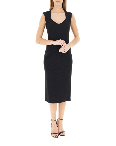 Abito smanicato midi