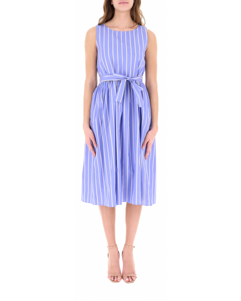 Abito smanicato in cotone